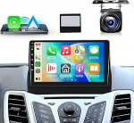 4G 64G Android Autoradio Ford Fiesta 2009-2017 9-tolline HD Wireless Carplay autoraadio koos Android auto navigatsiooniga GPS peeglilink Bluetooth FM/RDS/DAB/DVR/32EQ/USB/WiFi roolijuhtimine tagurduskaameraga