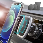 Lisen mobiiltelefoni hoidja, auto magnet, [6 tugevat magnetit] magnetiline hoidja mobiiltelefoni hoidja autole [t&auml;iendatud konksu klamber], h&otilde;bedane