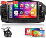 Hodozzy Carplay autoraadio Opel Insignia 2008-2013/Buick Regal 2009-2013 Android autoraadio koos satelliitnavigatsiooniga, 9-tolline puuteekraan Android Car/WiFi/GPS/RDS/FM/Bluetooth 5.0/USB-ga
