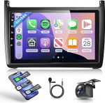 4G + 64G autoraadio Android VW Polo 6R 6C 9N 2008-2016 9-tolline HD Wireless Carplay autoraadio koos Android auto navigatsiooniga GPS peeglilink Bluetooth FM/RDS/DAB/DVR/EQ/USB/WiFi roolijuhtimiss&uuml;steemiga