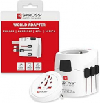 SKROSS | 1.103165 | Pro Light-World | Universaalne reisiadapter 2- v&otilde;i 3-poolsetele pistikupesadele - rohkem kui 200 riigist ja rohkem kui 200 riiki - maksimaalne v&otilde;imsus 1535 W - kaitse elektril&ouml;&ouml;gi eest