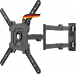 SCHWAIGER TV seinakinnitus 23-75 tolli universaalne kuni 35 kg P&ouml;&ouml;rlev k&auml;e kallutatav p&ouml;&ouml;rlev p&ouml;&ouml;ratav pikendatav VESA 100 x 100 kuni 400 x 400 Alumiinium must