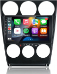 EZoneTronics Carplay Android autoraadio stereo Mazda 6 Atenza 2002-2008 9-tollise puuteekraaniga k&otilde;rglahutusega GPS navigatsioonip&auml;&auml; Bluetooth WLAN USB SWC FM RDS Mirror Link Player 2G RAM + 32G ROM