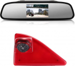 4,3-tolline tahavaatepeegli monitor + tahavaate kaamera Transporter 3. piduritule HD tagurduskaamera Opel Vauxhall Movano alates 2010 / Renault Master alates 2010 / Nissan NV400 alates 2010