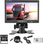 Hodozzy tagumise vaate kaamera komplekt 7-tollise HD monitoriga, IP68 veekindel 18 IR &ouml;&ouml;n&auml;gemisega auto tagavarakaamera, 20 m 4-poldiline kaabel tagurduskaamera 12 V - 24 V matkaauto veoauto RV veoautodele bussi haagisele