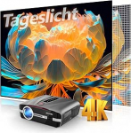 4K projektor Ultra HD 2300ANSI p&auml;evavalguse projektor Kodukino HDR10 WiFi6 Bluetooth NFC Smart Android projektorid Autofookus/Trapezoidkorrektsioon HDMI ARC USB WLAN Streaming Apps Kino M&auml;ngufilmid