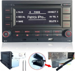 Autoradio RCN210 CD-m&auml;ngija USB MP3 AUX Bluetooth VW Golf MK4 Passat B5 Polo jaoks