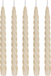 Ebersbacher Kerzenfabrik GmbH Renaissance Taper Candles Twisted Champagne 5 tk Suurus umbes 22 x 250 mm Individuaalselt fooliumisse pakendatuna