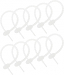 hankimise kaart Universaalne silikoon Sidemed 7 tolli, 30 korduvkasutatava leivakinnituse pakk, kaabli sidemed, leivakinnitused, kodumajapidamises keeratavad sidemed, korduvkasutatavad sidemed (l&auml;bipaistev)