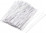 Hankekaart 500 x 4" valge plastikust kaablisidemed korduvkasutatavad