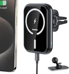 Laadimisfunktsiooniga Magsafe autohoidja, 15 W mobiiltelefoni hoidja autolaadija iPhone 16/15/14/13/12/Pro Max Plus jaoks, juhtmevaba autohoidja ventilatsiooni / pesakasti jaoks, magnetiline telefonihoidja