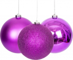 Christmas Baubles Shatterproof Purple 15cm Pack of 3 Christmas Tree Baubles Baubles j&otilde;ulukaunistus Shiny Matte Glitter