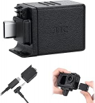 Mic Adapter f&uuml;r DJI Osmo Action 6 5 Pro 4,Audio Adapter f&uuml;r DJI Osmo Action 6/5 Pro/4,3,5 mm Mikrofon Halterung Audioeingang Zubeh&ouml;r mit USB C Ladeanschluss f&uuml;r Aufzeichnung (Nicht f&uuml;r DJI Action 3)