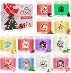 L&otilde;hnak&uuml;&uuml;nla j&otilde;ulud, 12-ne pakend, 2,5 oz l&otilde;hnak&uuml;&uuml;nlad kinkekomplekt naistele, v&auml;ikesed j&otilde;uluk&uuml;&uuml;nlad, sojavaha l&otilde;hnak&uuml;&uuml;nlad klaasist, j&otilde;ulukingitused naisele, s&otilde;brannale, parimale s&otilde;brale, kolleegile