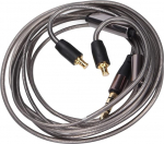 Yunseity A2DC Jack k&otilde;rvaklappide kaabel k&otilde;rvaklappide uuendamise kaabel koos mikrofoniga ATH CKS1100, E40, E50, E70, LS200, LS300, jne jaoks