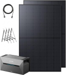 Anker SOLIX r&otilde;duelektrijaam koos salvestusega (890 W | 1600 Wh), p&auml;ikesepank 2 Plus 2 MPPT kuni 2 p&auml;ikesepaneelile, 1600 Wh m&auml;lu r&otilde;duelektrijaamale, 2 x 445 W Topcon p&auml;ikesepaneelid, klambrid, 9,6 kWh