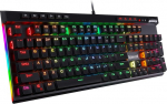 Redragon K580 VATA RGB LED Blue Switch Mechanical Gaming Keyboard, US Layout with Backlight, 104 Keys, Anti-Ghosting with Macro Keys and Dedicated Media Controls