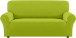 Plain Sofa Seat Cover Big Elasticity Stretch Couch Cover Loveseat Sofa Corner Sofa Lining Furniture Cover 1/2/3/4 Seater Light Green 2 Seater (145,185 cm)