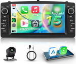 Hodozzy Carplay autoraadio Toyota Corolla E120 E130 2000-2007 BYD F3 2006-2013, 7-tolline Toyota Corolla autoraadio 2 DIN Bluetooth Android Car/32 EQ/FM/RDS/SWC + tagantj&auml;rele vaatamise kaamera