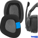 Geekria Sport Cooling Gel asendusk&otilde;rvaklapid Corsair Void Pro, Void Pro RGB, Void Pro RGB SE, Void Elite, Void Elite RGB k&otilde;rvaklappidele, k&otilde;rvapadjad, k&otilde;rvakuppide kattekomplektid (must)