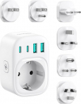 LENCENT reisiadapteri &uuml;lemaailmne komplekt t&uuml;&uuml;p A, B, C, D, G, I, universaalne reisimisadapter rahvusvaheline pistikupesa adapter USA, Inglismaa, Jaapan, Costa Rica, Mehhiko, Tai, Maldiivid, Sri Lanka, Austraalia jaoks.
