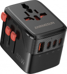 Reiseadapter Weltweit, Universal Travel Adapter Reisestecker mit 3 USB C (PD 20W) und 1 USB A, Internationaler Steckdosenadapter Universal Adapter f&uuml;r EU, UK, USA, Australia