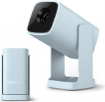 WANBO Cube 1 Mini Smart Projector Android TV/Netflix/360&deg; p&ouml;&ouml;ratav, objektiivi kaitse, 200 ISO luumenit, 1080P toetus, elektriline fookus, WiFi Bluetooth, kodukino v&auml;liprojektor koos 8W k&otilde;lariga