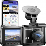 AZDOME autokaamera 4K resolutsiooniga, WiFi Dash Cam GPS ja Loop salvestus, Dash Cam 170&deg; lainurkobjektiiviga ja &ouml;ise n&auml;gemisega, G-sensoriga, parkimisseire ja liikumistuvastusega armatuurkaamera.