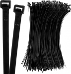 200 pikkade kaablipaelte pakk, must, kaablipaelad, eriti tugevad, 500 mm x 7,6 mm, nailonist kaablipaelad, kuumus- ja UV-kindlad, tugev t&otilde;mbej&otilde;ud ja k&otilde;rge kandev&otilde;ime, ilmastikukindel, kasutamiseks siseruumides.