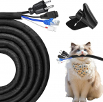 Kaabelliit koertele ja kassidele, 3 m, 13 mm, paindlik kaablikanal, isesulguv lemmikloomadele, hammustuskindel, kaablikaitse USB-, toite-, heli- ja videokaablitele
