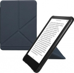 kwmobile &uuml;mbris &uuml;hildub Amazon Kindle Paperwhite (2024)/Colorsoft Case - Kunstnahast &uuml;mbris - eReader kaitsev &uuml;mbris - kate tumesinine
