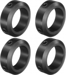 sourcing map 4-teiliges Set mit Schraubenmanschetten, 30 mm Bohrung, 1045 Stahlschaftmanschetten, 46 mm Au&szlig;endurchmesser, 15 mm Breite, Achsmanschette f&uuml;r Linearstangenwellenf&uuml;hrung