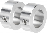 sourcing map 2 x Shaft Collars, 3/4" Bore, Stainless Steel Shaft Sleeves, 1.6" OD 3/4" Width Axle Gaiter with Set Screw for Linear Rod Shaft Guide