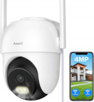 ARENTI 2.5 K/4MP Outdoor Surveillance Camera, 2.4 & 5 GHz PTZ WLAN IP Camera Outdoor Surveillance Camera Colour Night Vision 2-Way Audio IP65 Automatic Tracking Sound/Light Alarm Alexa