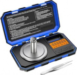 Digitaalne skaala, 0.001g 50g Mini digitaalne skaala, Ehted Milligrammi skaala, Kaasaskantav k&ouml;&ouml;gi k&uuml;psetamise skaala kalibreerimiskaaluga (A3)