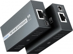 HDMI KVM USB Extender 164ft/50M KVM Over Ethernet Extender &uuml;he kanaliga Cat5/6/7/8 RJ45 UTP, toetab HD 1080P, USB, Loop Out ja POC HDTV, Sky, Xbox jaoks