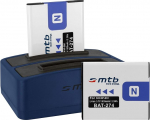 2 akut + topeltlaadija (USB) NP-BN1 Sony Cyber-shot DSC-TX30, W310.. / WX80, WX100, WX220 .. / QX30.. + weitere Modelle v&otilde;rdle nimekirja!
