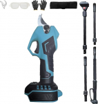 Akku Astschere Elektrische Gartenschere f&uuml;r Makita 18V, 2 IN 1 Teleskop Stange, B&uuml;rstenlosen Elektrisch Asts&auml;ge, Batterie Schere LCD zum Beschneiden von B&auml;umen Obstb&auml;umen, Arbeitsh&ouml;he 4.2M(ohne Akku)