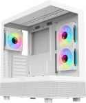 Itek SHOWBUI 42W Gaming Tower ATX korpus 3 12cm ARGB ventilaatoriga 2 USB3 pesa 1 Type-C port Karastatud klaasist k&uuml;lg ja esiosa White Edition