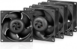 ARCTIC S8038-10K Serverventilaator 80 x 80 x 38 mm 500-10000 rpm PWM reguleeritud 4-pin &uuml;hendus 12 V DC Must 4 tk pakendis