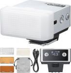Godox iT20-S Flash mit Diffusor f&uuml;r Sony, Mini TTL Flash mit intuitivem Bildschirm, 1,5 s Recycle, 700 Vollst&auml;rke-Blitze mit USB-C-Ladung Eingebaute Batterie Tragbarer Taschenflash (Silber)