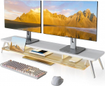 Fenge Riser Monitoristend akr&uuml;&uuml;lriiuli ja App Control LED-valgustusega 108 cm suur arvutistend koos telefoni/tahvelarvuti hoidjaga, kandev&otilde;ime 45 kg (valge)