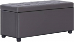 vidaXL Ottoman koos hoiuruumiga Stool Seat Cube Storage Box Stool Chest Seat Chest Seat Box 87,5 cm Hall kunstnahk
