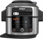 Ninja Foodi multik&uuml;psetaja SmartLidiga, 6L, 11-in-1 multik&uuml;psetaja, survepann, survepann, &otilde;hufrit&uuml;&uuml;r, kuuma&otilde;hufrit&uuml;&uuml;r, aeglane k&uuml;psetus, grillimine, k&uuml;psetamine, roostevaba teras, OL550EU