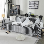 Deep Dream Boho-Couchbezug-Decke, weiche Chenille-Sofabez&uuml;ge f&uuml;r 3 Kissen, Couch, Sofa-Schonbez&uuml;ge, waschbar, Wohnzimmerm&ouml;belschutz f&uuml;r Hunde und Haustiere (Schwarz, 180,3 x 299,7 cm)