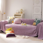 Diivanikatte diivanivoodi lilla pestav diivanikaitse kate Slipcover diivan sileda frangidega valmistatud &scaron;enillist 180 x 130 cm