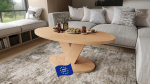 Lova Design kohvilaud naturaalne tamm 110 x 45 x 60 cm ovaalne diivanilaud riiul elutoa laud kaasaegsed lauad ovaalne elutoa laud diivan elutoa k&ouml;&ouml;gilaud