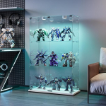 Klaasist vitriinkapp 3 kihiga koos LED-valgustusega, klaasist kollektsiooni vitriinkapp 2 uksega ja lukuga, iseseisev raamaturiiul elutuppa ja magamistuppa