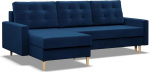 Mebligo Ecksofa mit einem Container blau