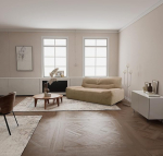 DOMO. collection Boho diivan, 3-kohaline diivan Boho stiilis, 3-kohaline diivan, suur diivanikomplekt, polsterdatud diivan, 224 x 109 x 81 cm (B x S x K x K), beež